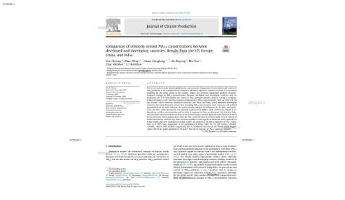 Comparison of remotely sensed PM2.5 concentrations between developed and developing countries: Results from the US, Europe, China, and India